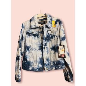 Members Only-Looney Tunes Tie Dye Denim Jacket- Size S